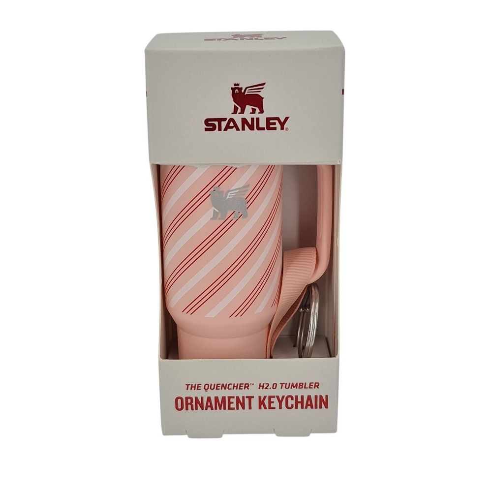 Stanley Tumbler Keychain Ornament Strawberry Cream Twist Pink Quencher H2.0 4.5"